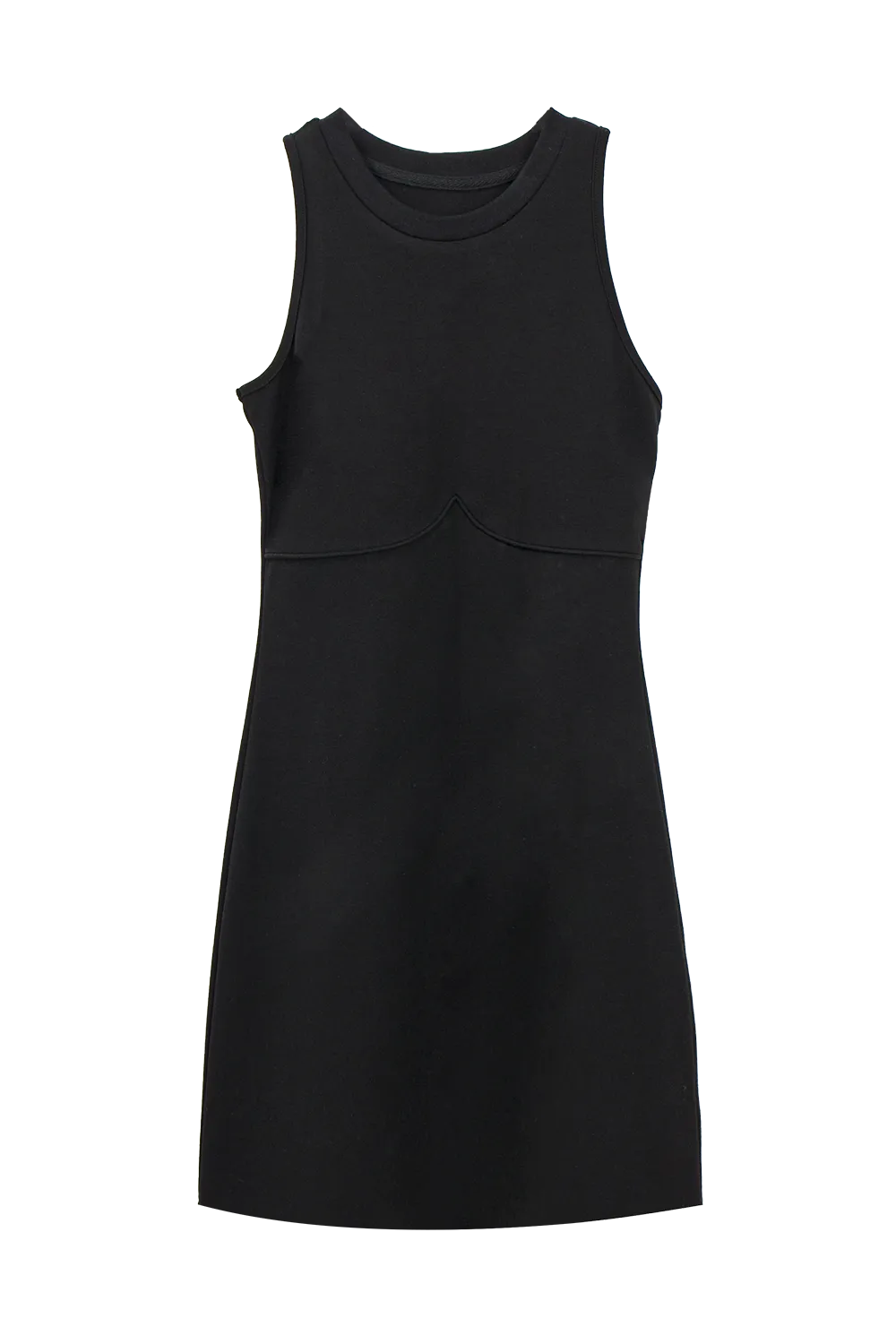 Sleeveless Crew Neck Dress with Seam Detail, Classic Versatile Style