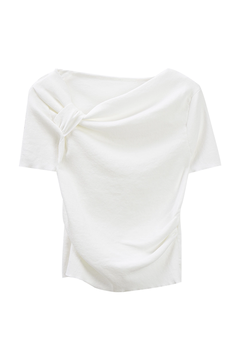 T-Shirt Lengan Pendek Depan Simpul Simpul Wanita