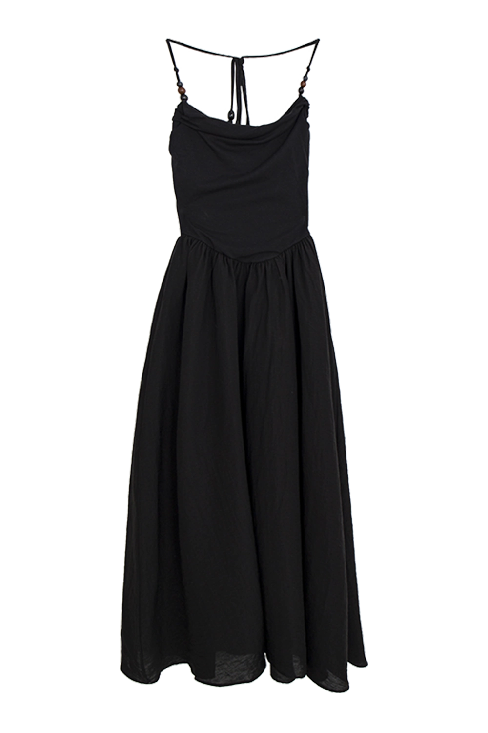 스트래피 태슬 디테일 맥시 드레스 — 가벼운 여름 패션