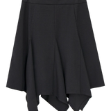 Skirt Hitam Labuh Asymmetric - Moden dan Canggih