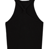 Modern Knit Halter Vest with Twisted Neckline Detail