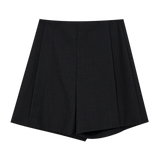 Skirt Mini Berlipat Klasik dengan Penutupan Zip Sisi Tidak Nampak