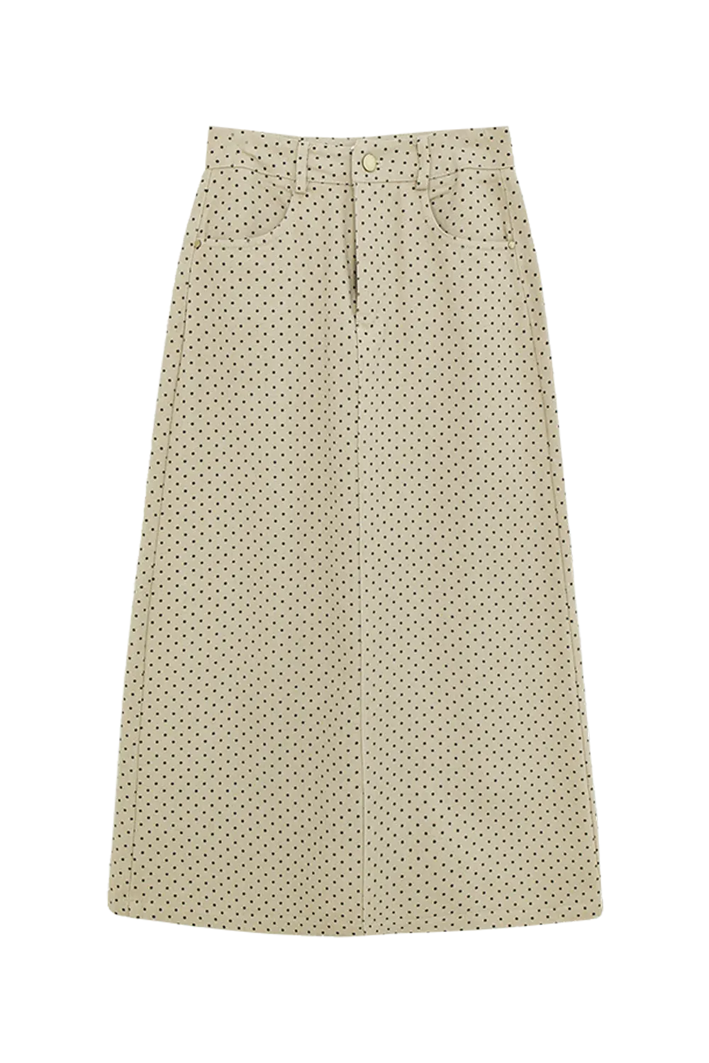 Skirt Midi A-Line Polka Dot yang bergaya