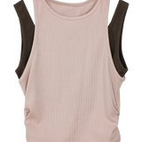 Ribbed Sleeveless Tank Top - Soft Texture Comfort Fit