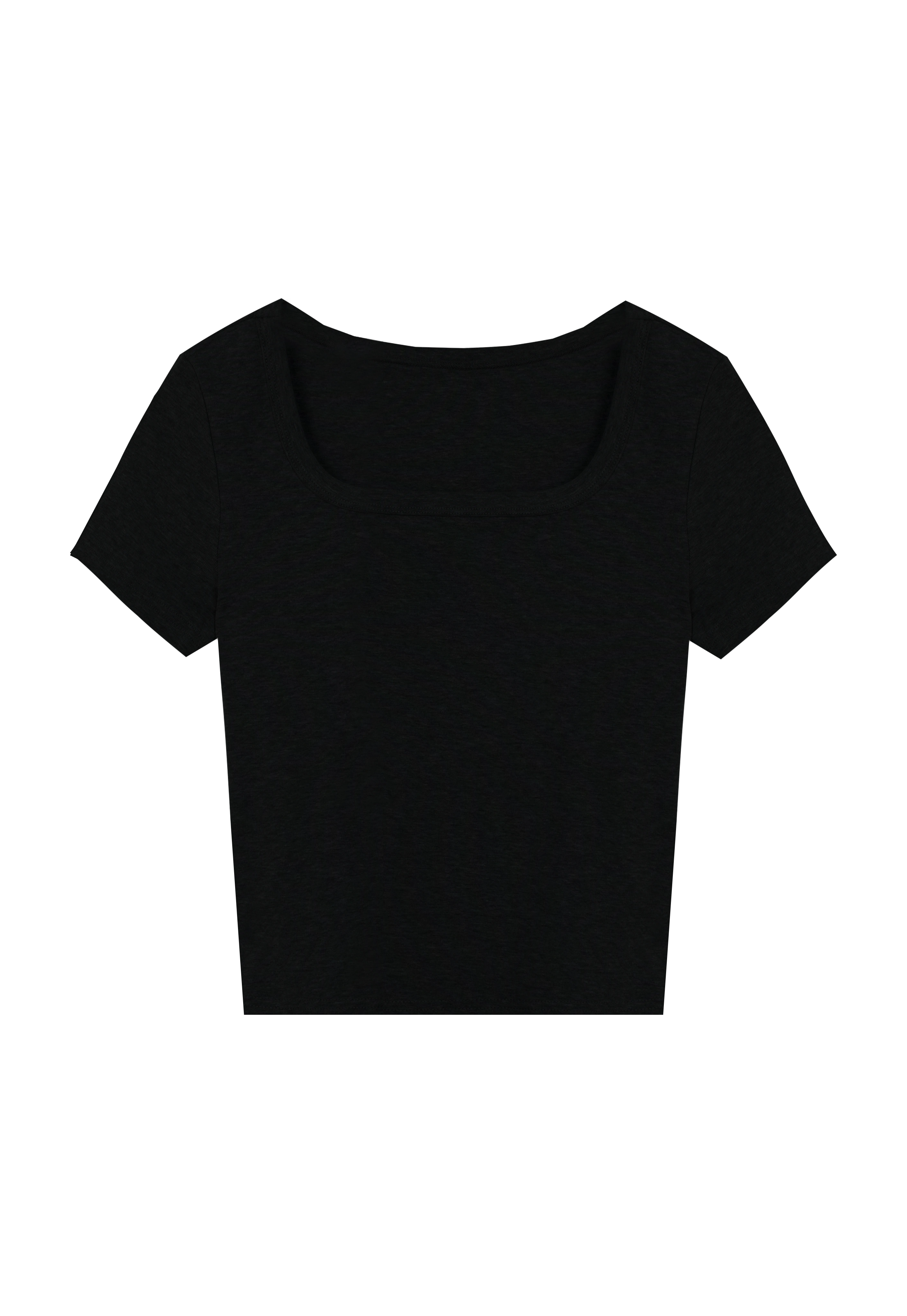 Women's Short Sleeve Fitted Crop Top