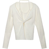 Classic Cropped Sweater with Tie Detail for a Timeless Look